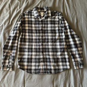 GAP Men's Long Sleeve Untucked Button Down Flannel